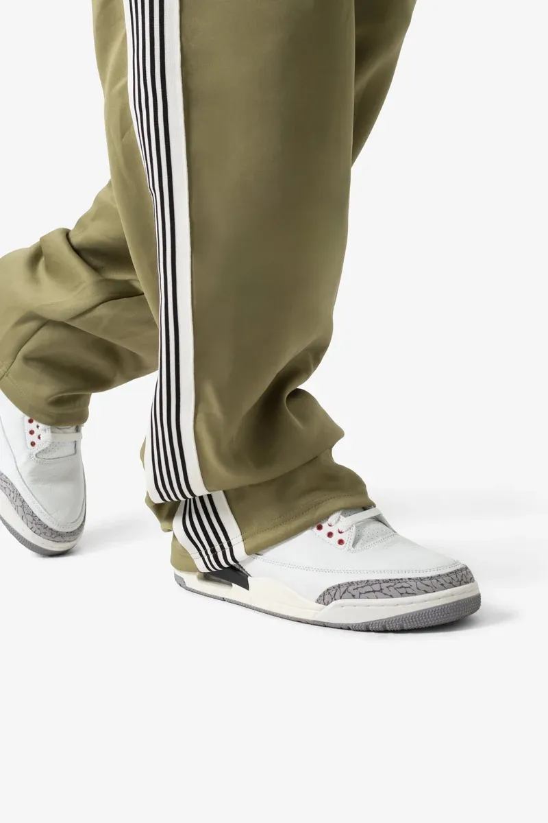 OLIVE GREEN STRIPE ACCENTED SWEATPANTS