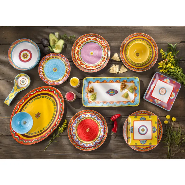 Euro Ceramica Galicia Stoneware Dinnerware Set - Service for 4