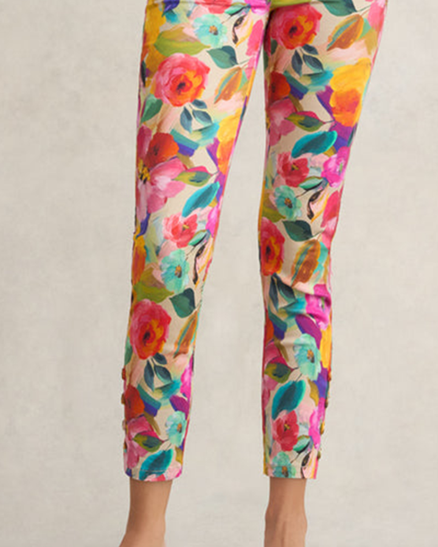 Floral Print Ankle Length Pants