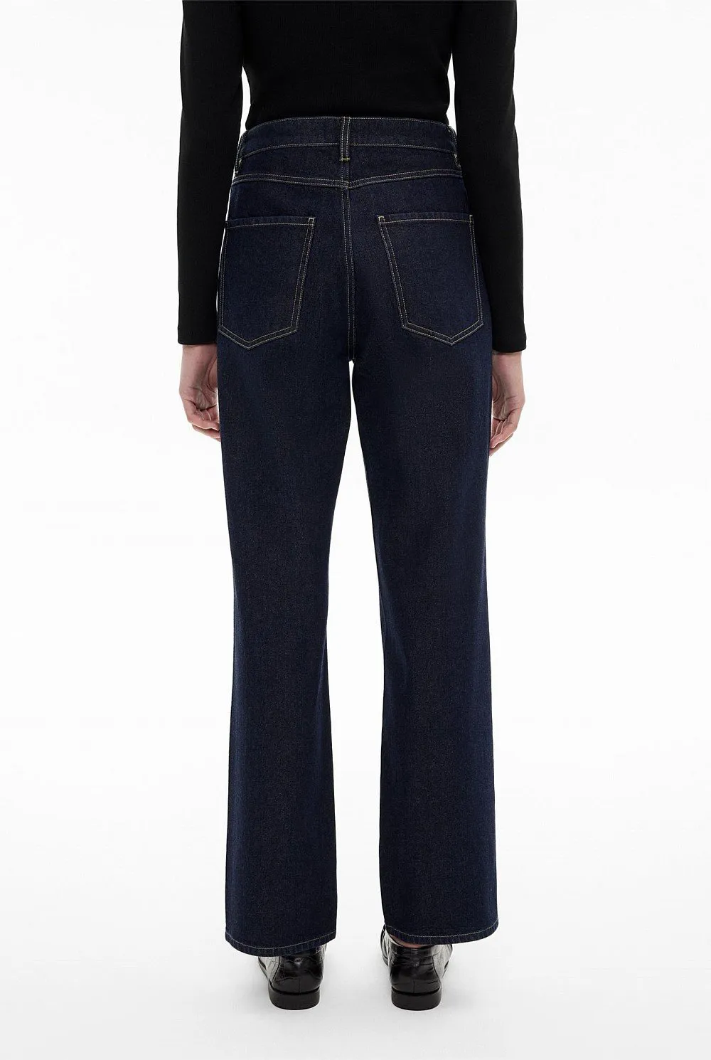 Black Straight-Leg Jeans