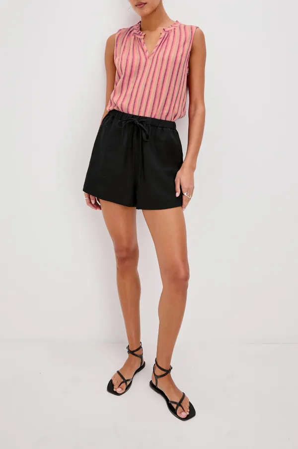 Striped Print V-Neck Pullover