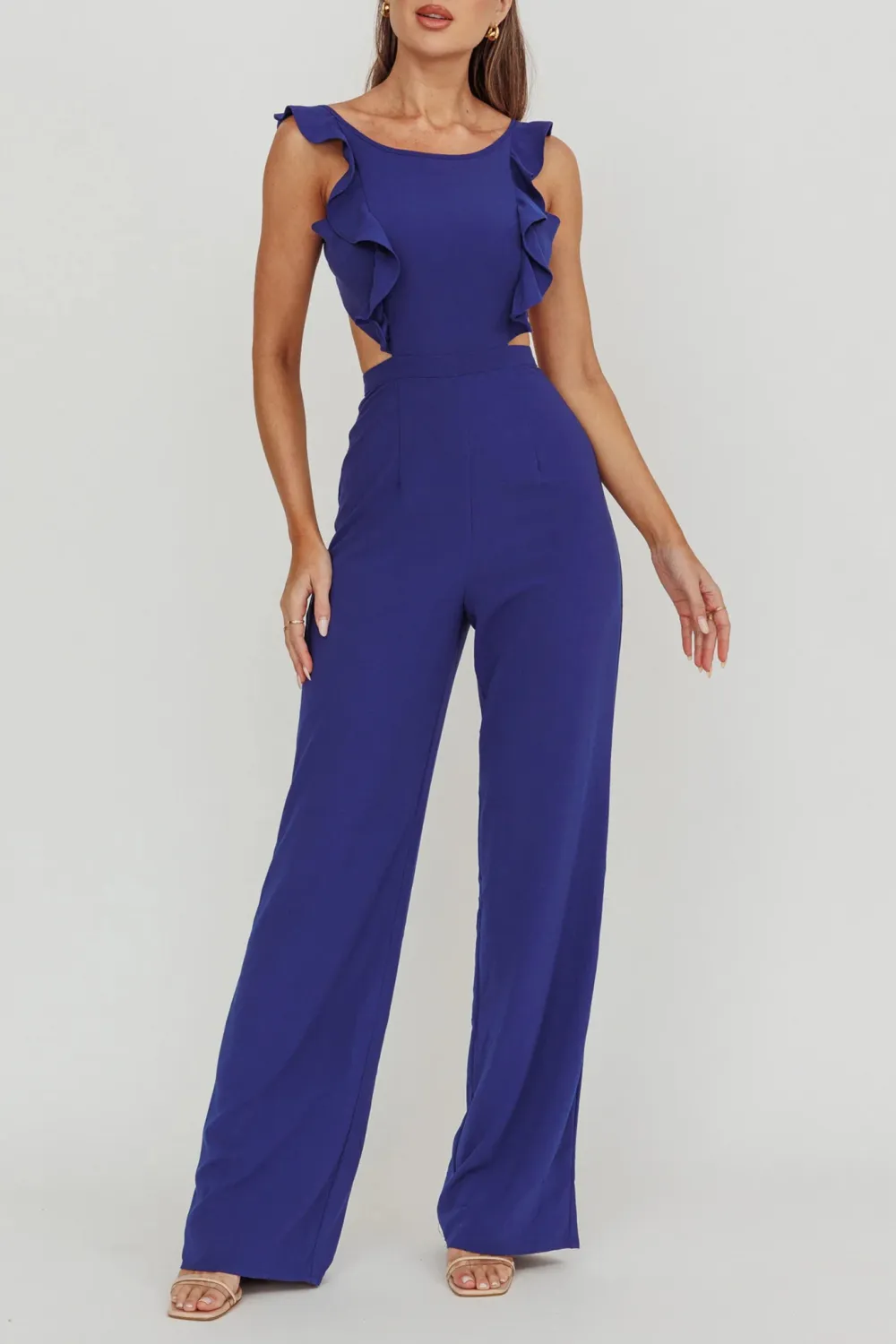 Elegant And Sophisticated Ruffled Round Neck Bodysuit