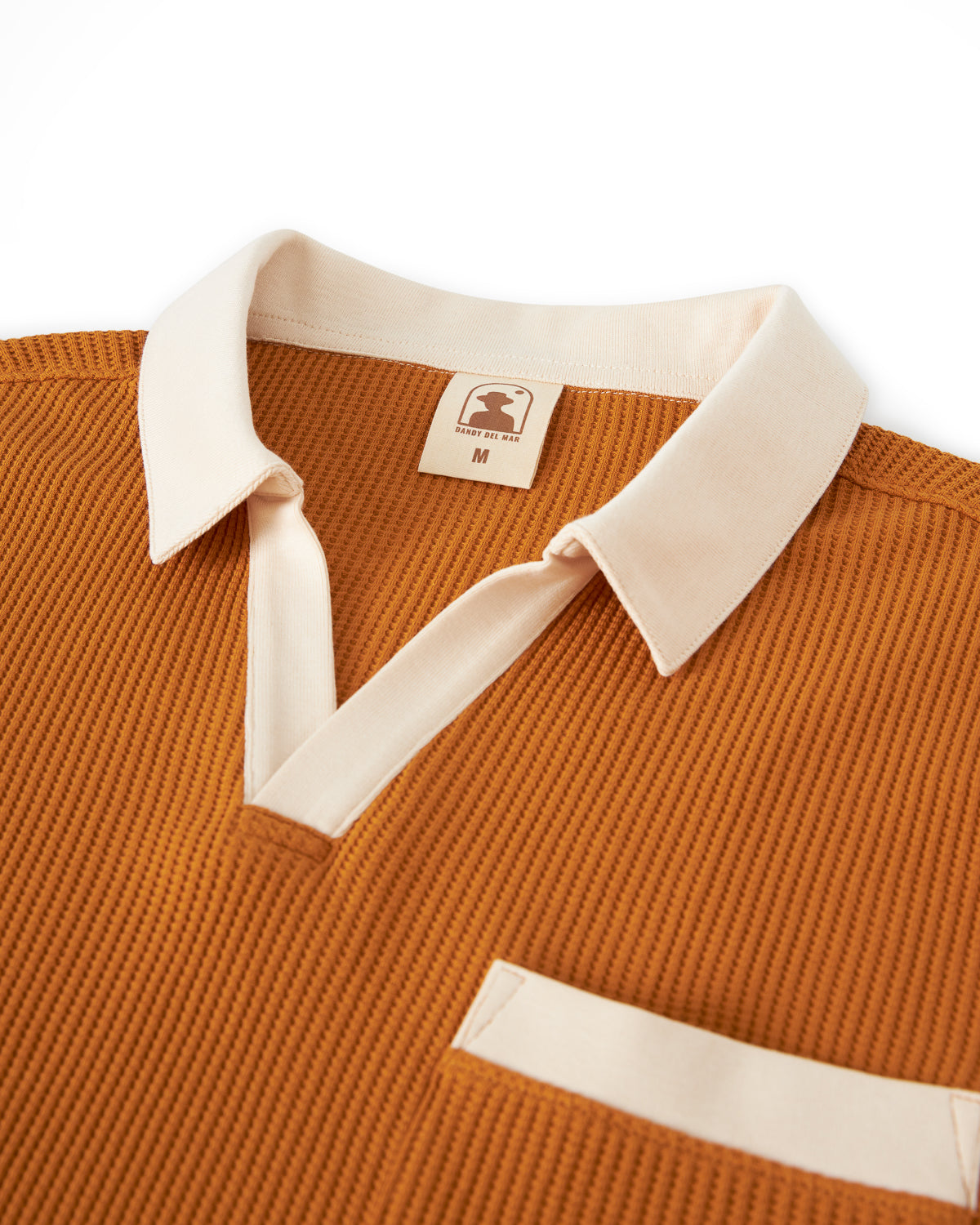 The Cannes Waffle Knit Shirt - Burnt Sienna