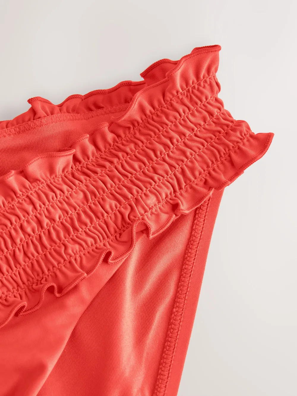 Wrinkled High-Waisted Bikini Bottoms