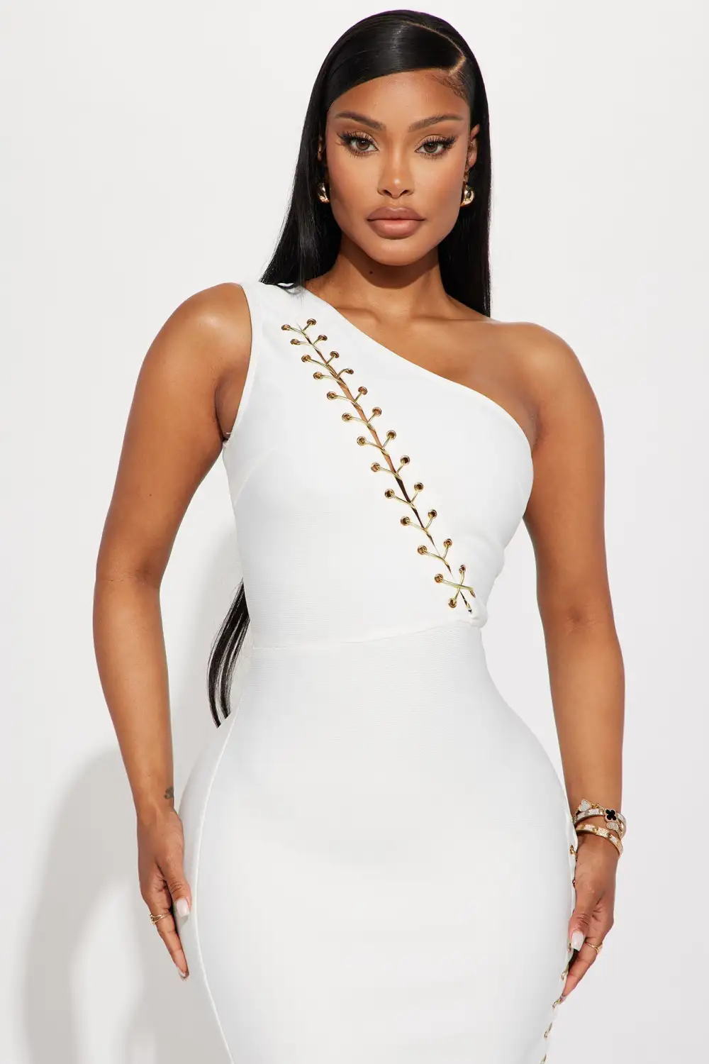 Ambitious Bandage Midi Dress - White