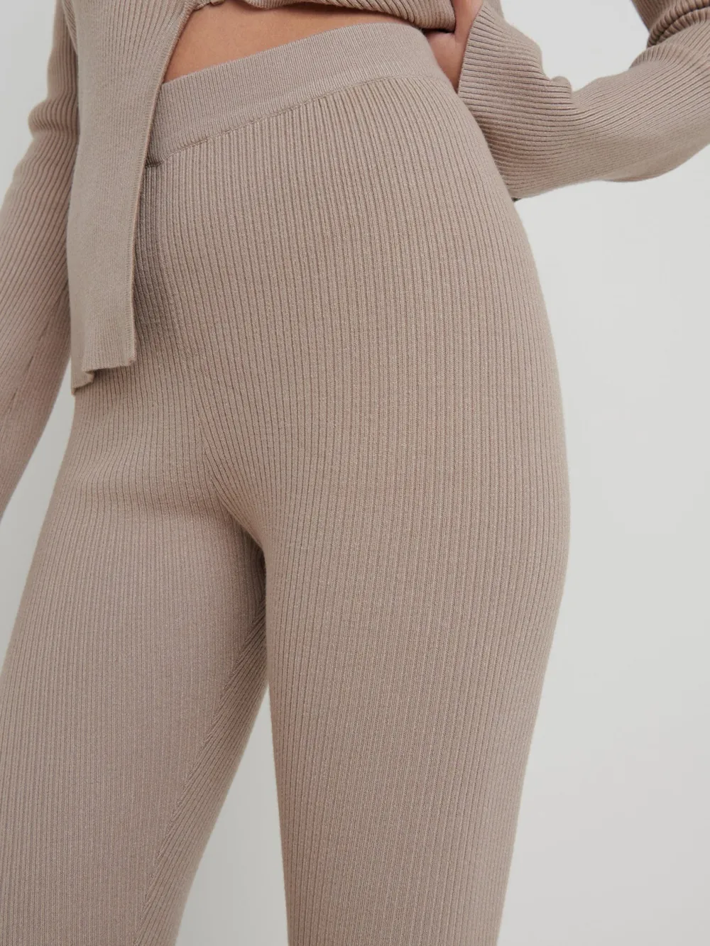 Split Hem Knit Trousers