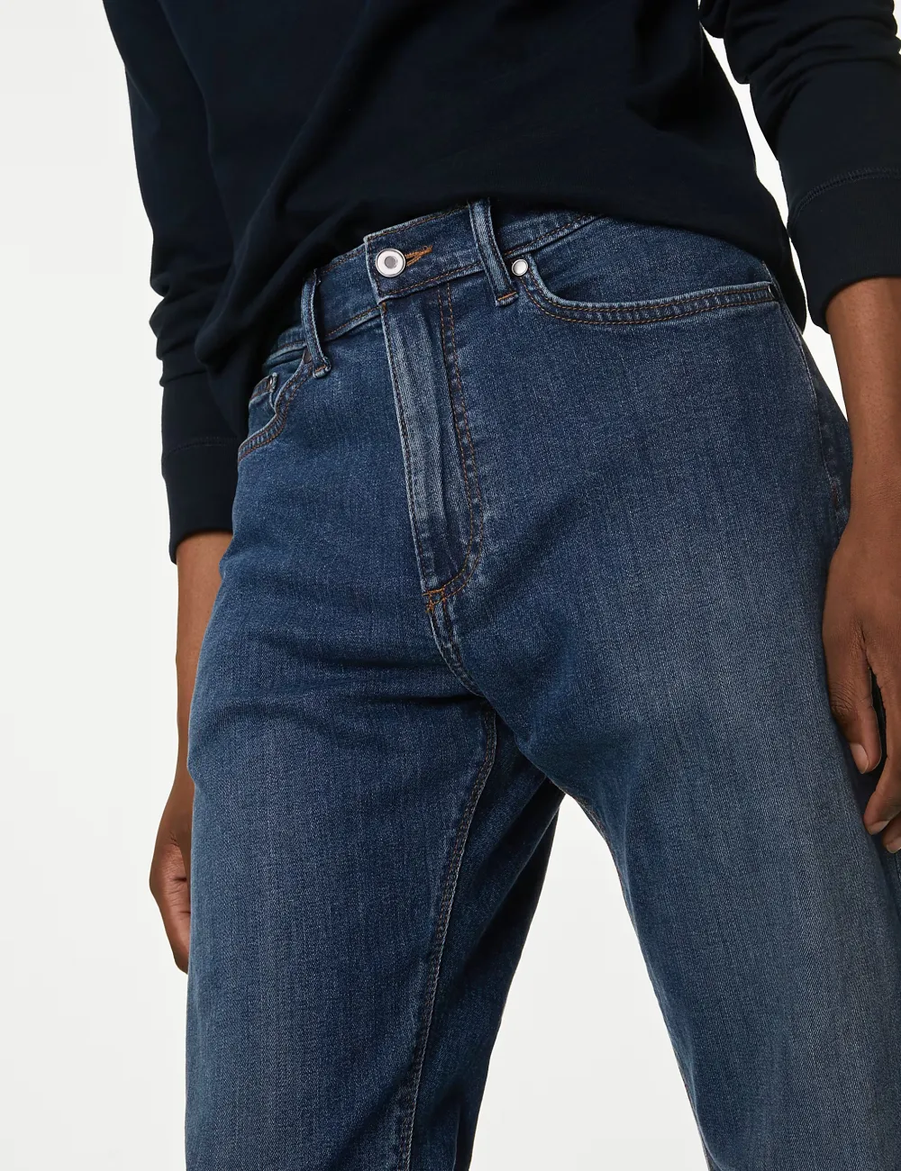 Straight Fit Stretch Jeans