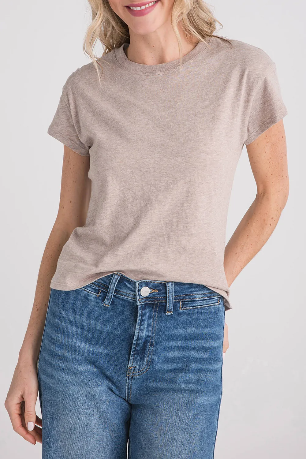 Z Supply Modern Slub Tee - deep taupe