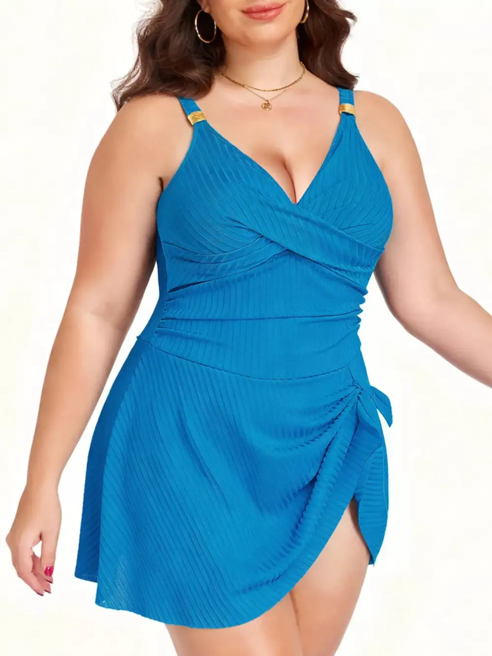 Island Ruched Swim Dress