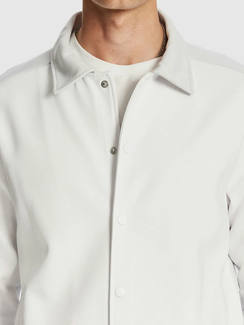 Ice Grey Varsity Style Jacket