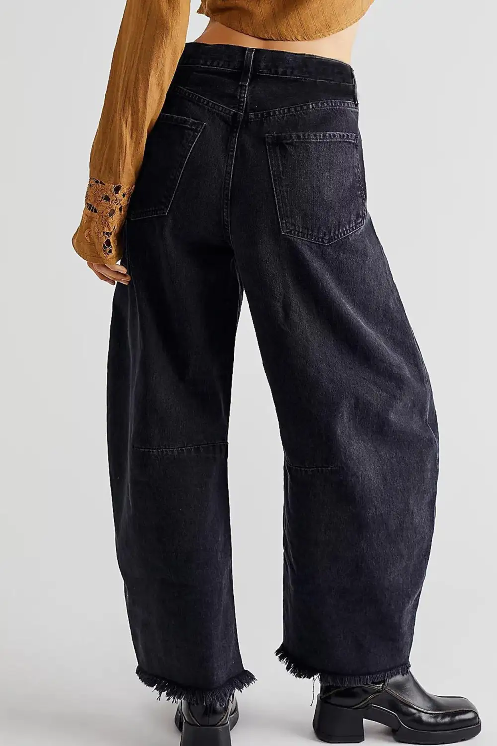 Cropped Straight Denim Pants