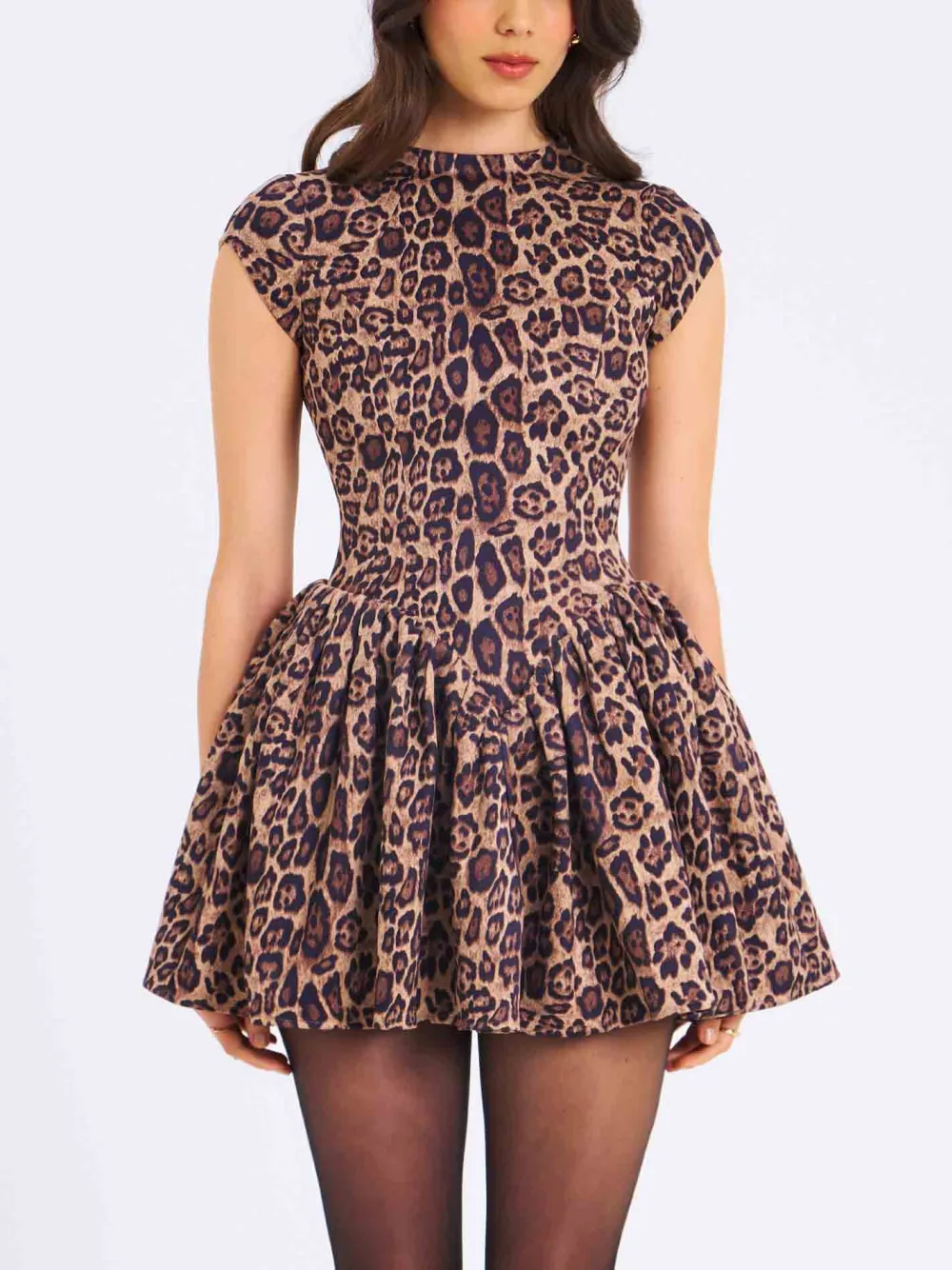 And Stylish Leopard Print Elegant Mini Dress
