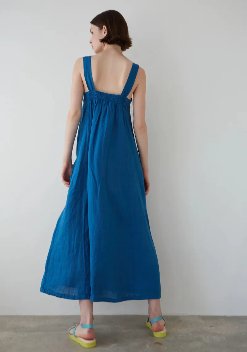 BLUE LINEN DRESS