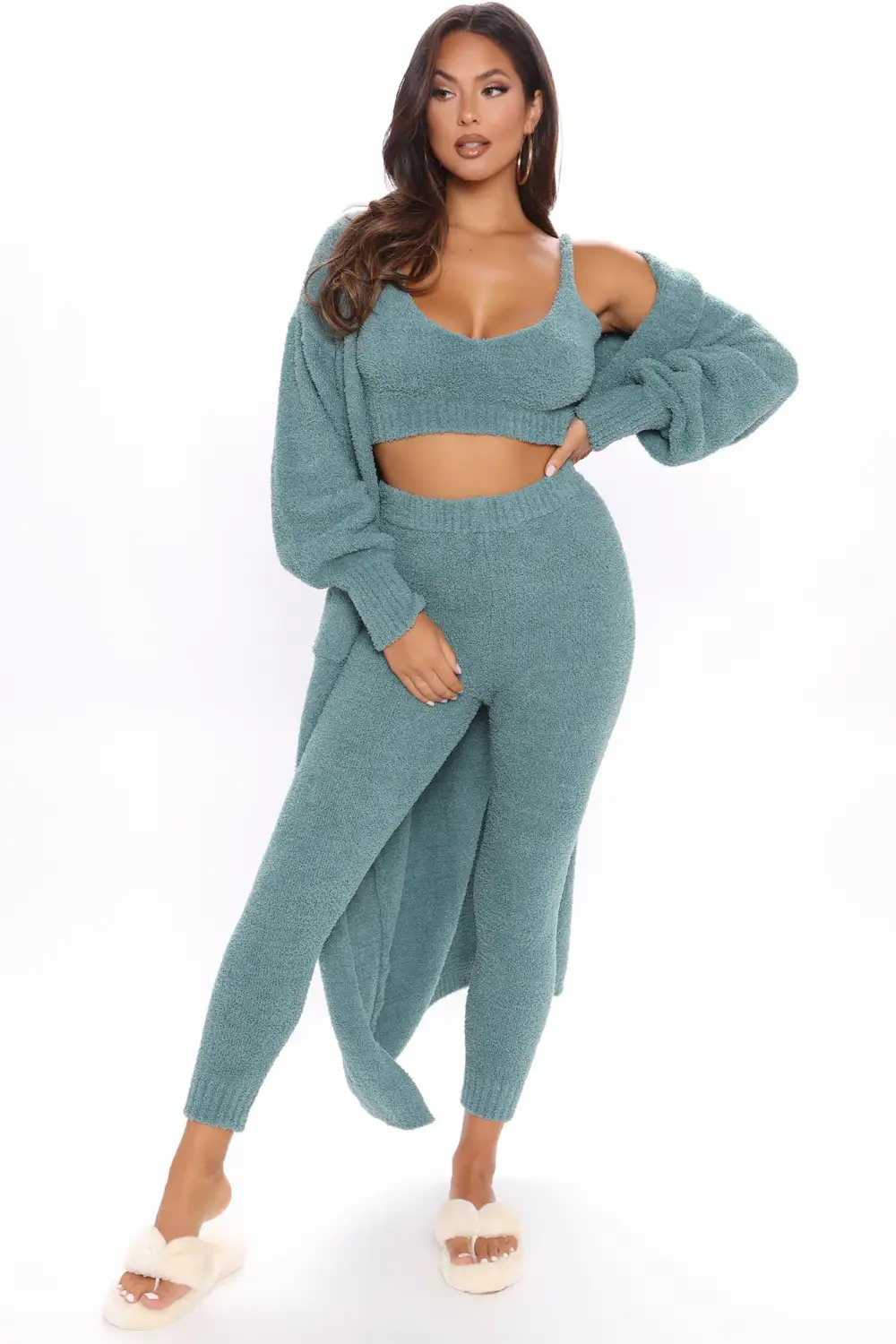 Living In It 3 Piece Legging Set - Teal