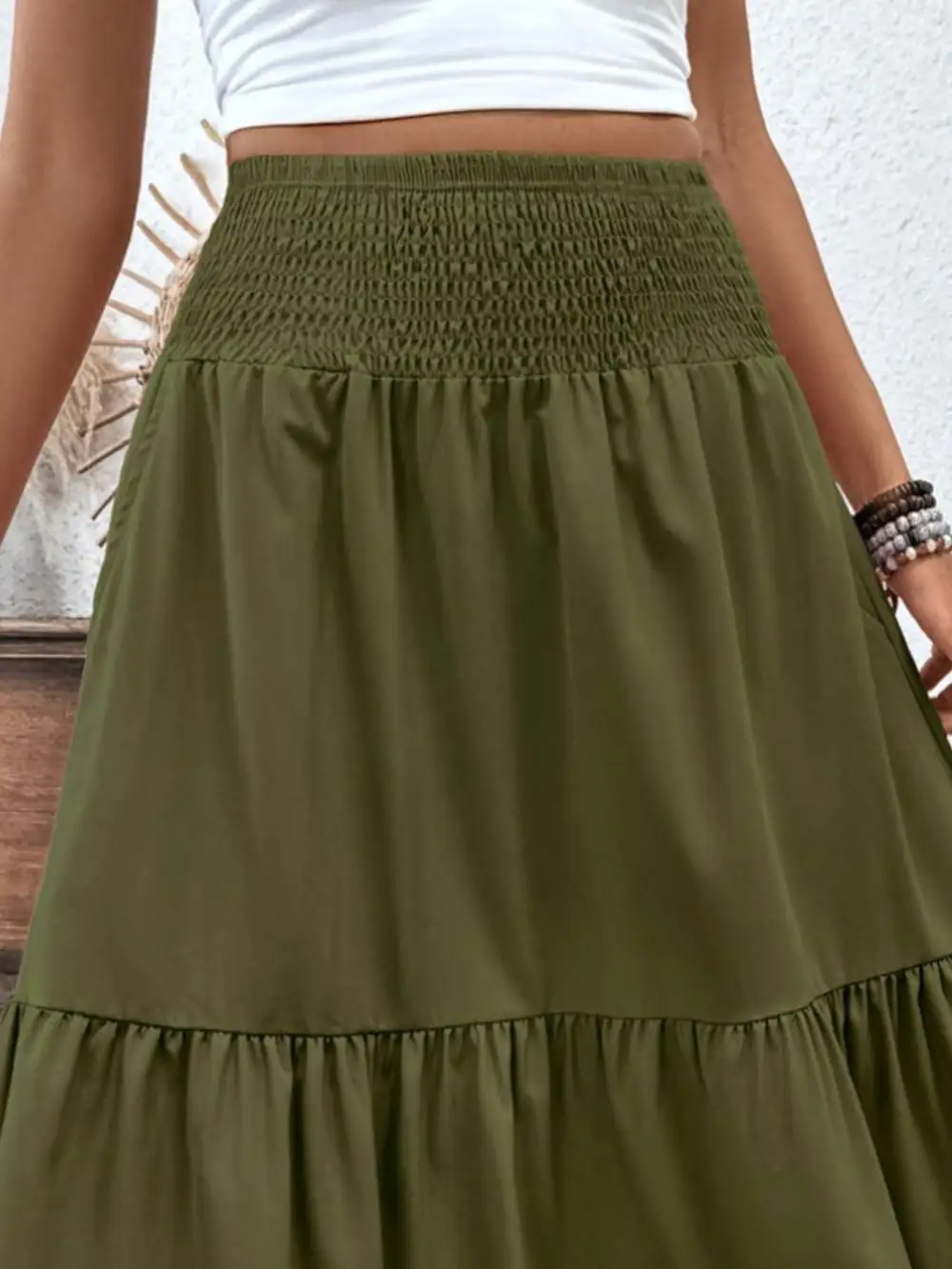 Tiered Smocked Skirt