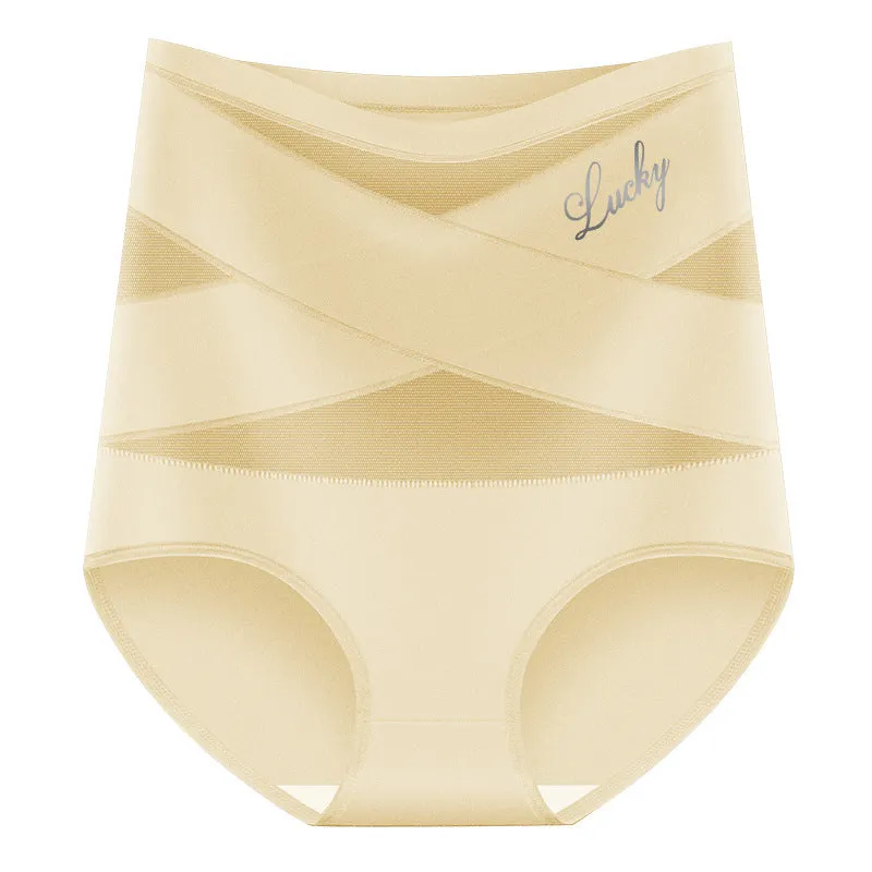 ✨Plus-Size High-Waist Cross Tummy Control Panties