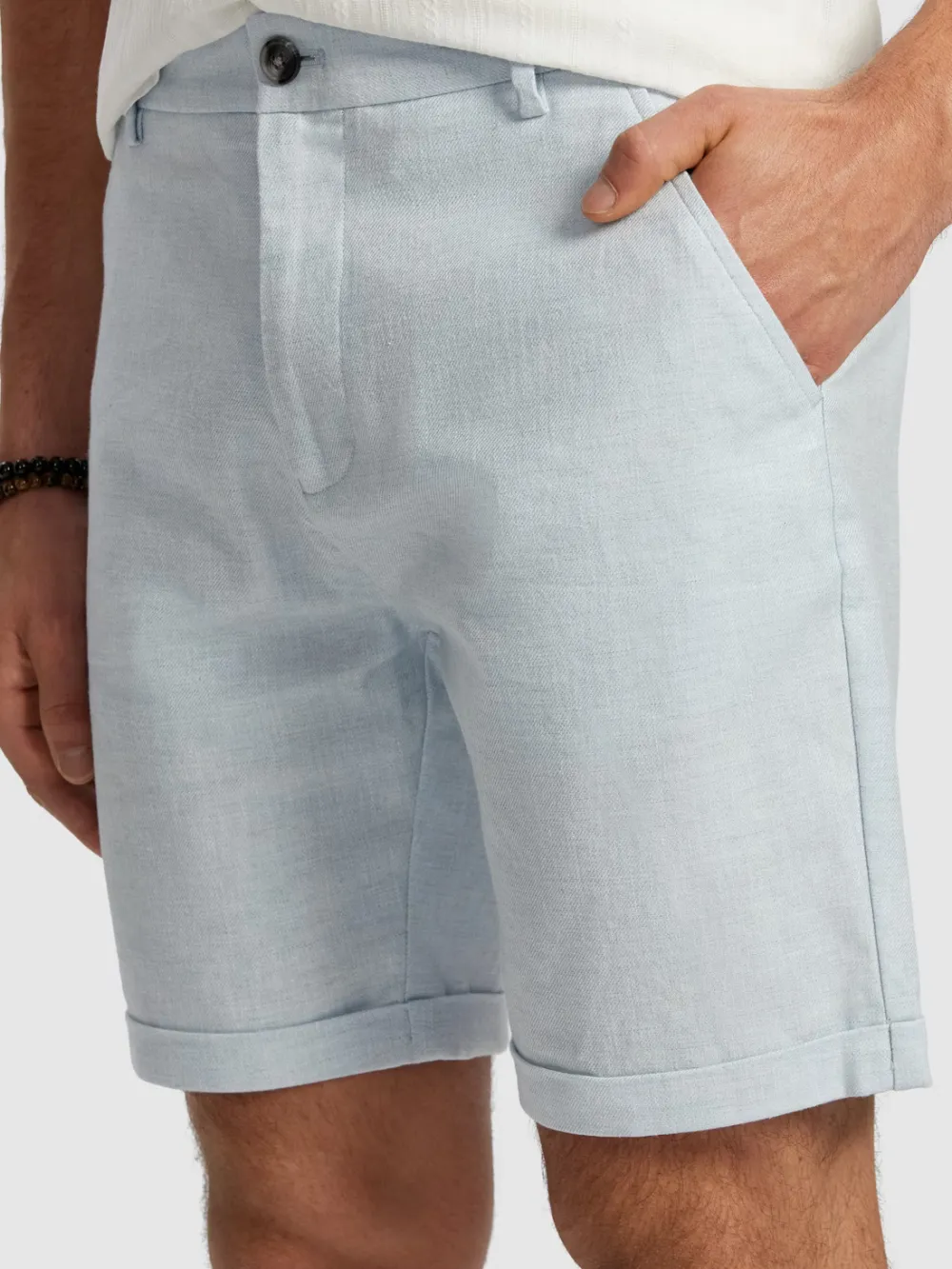 Ice Blue Casual Style Short