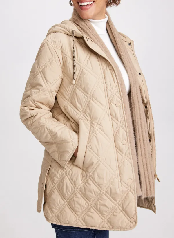 Versatile Hooded Down Coat