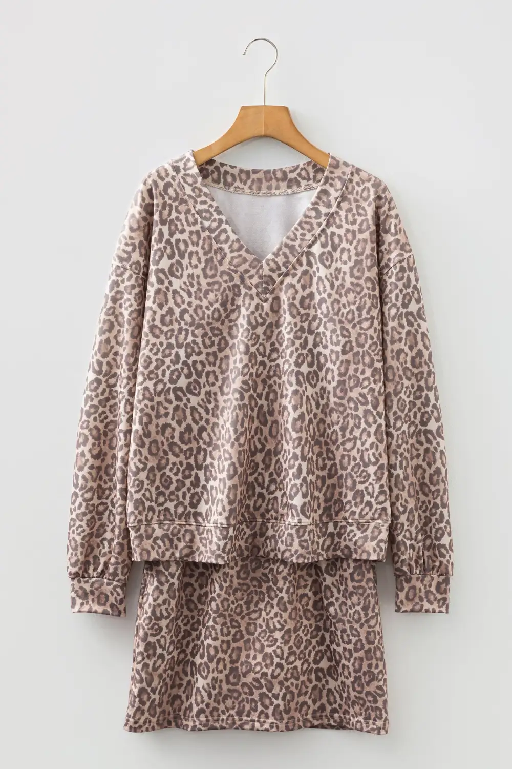 Easygoing V Neck Printed Detail Coordinated Set