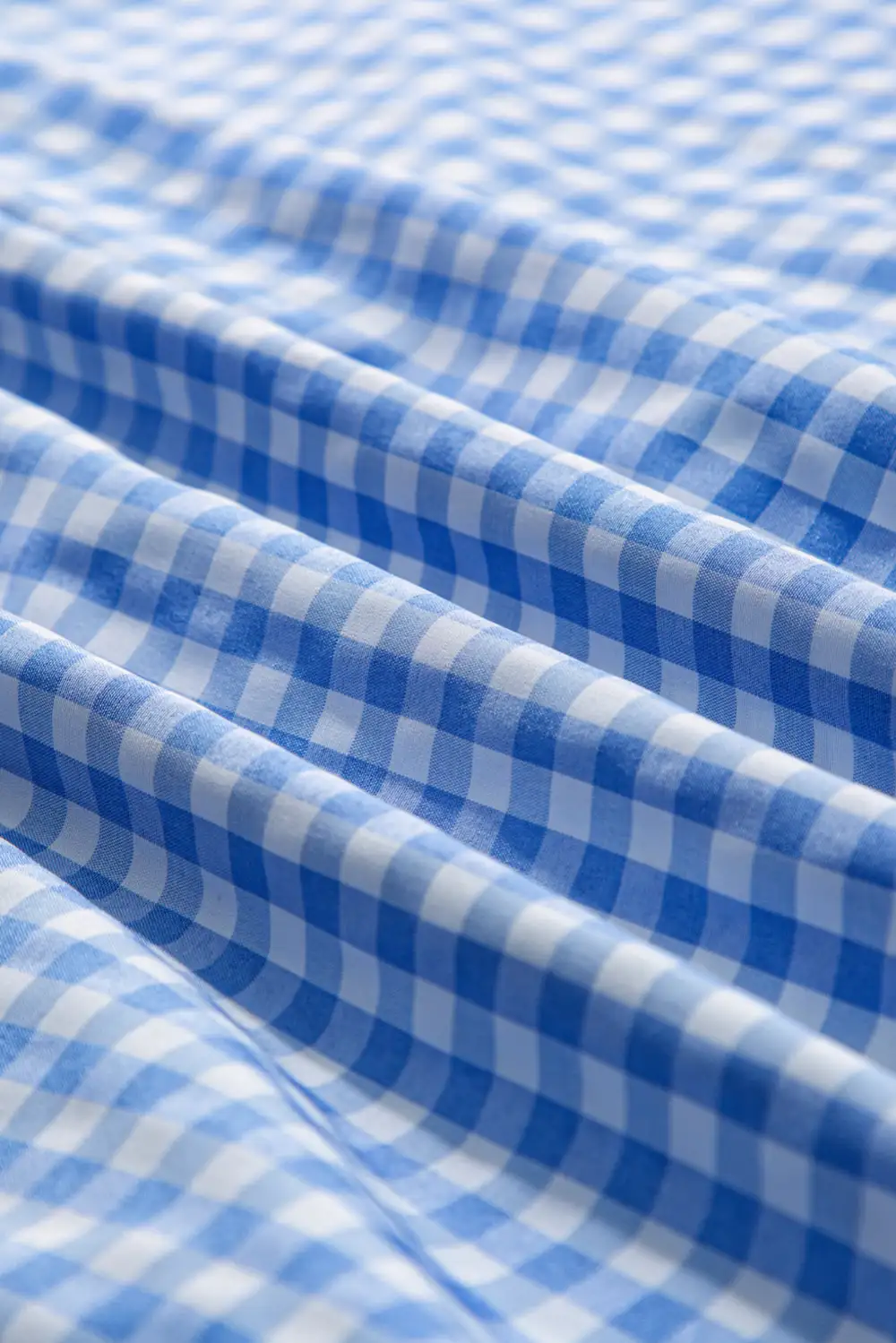Sky Blue Stripe Plaid Patchwork Button Up Long Sleeve Shirt