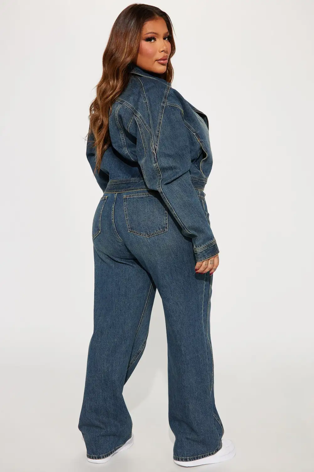 Natalya Denim Pant Set - Dark Wash
