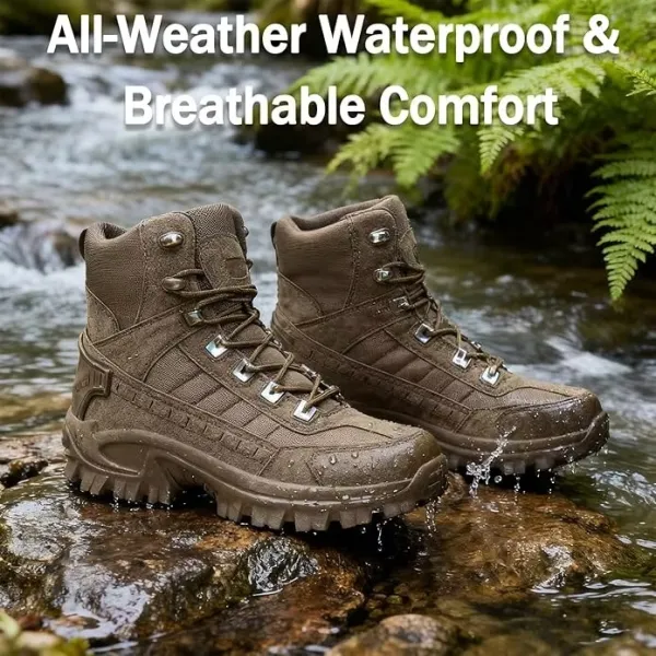 Men's Combat Boots Orthopedic Support Hiking Boots Waterproof Anti-Puncture Work Boots