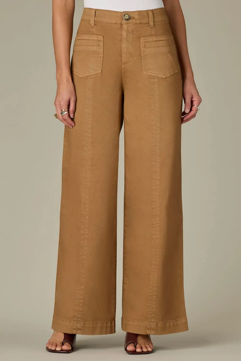  V-yoke Spade Pocket Petite Wide Leg Pants