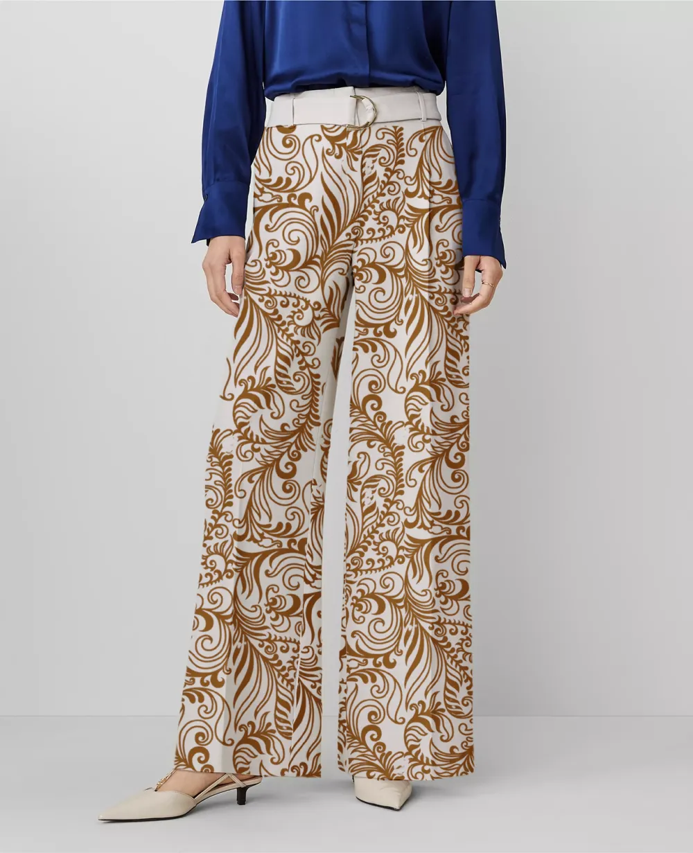 The Belted Pleated Wide-Leg Pant