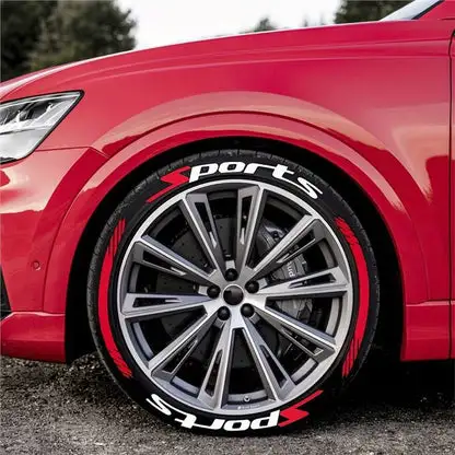 4PCS 3D Tire LetteringStickers - Thickened WheelSidewall Decals for Cars &Motorcycles