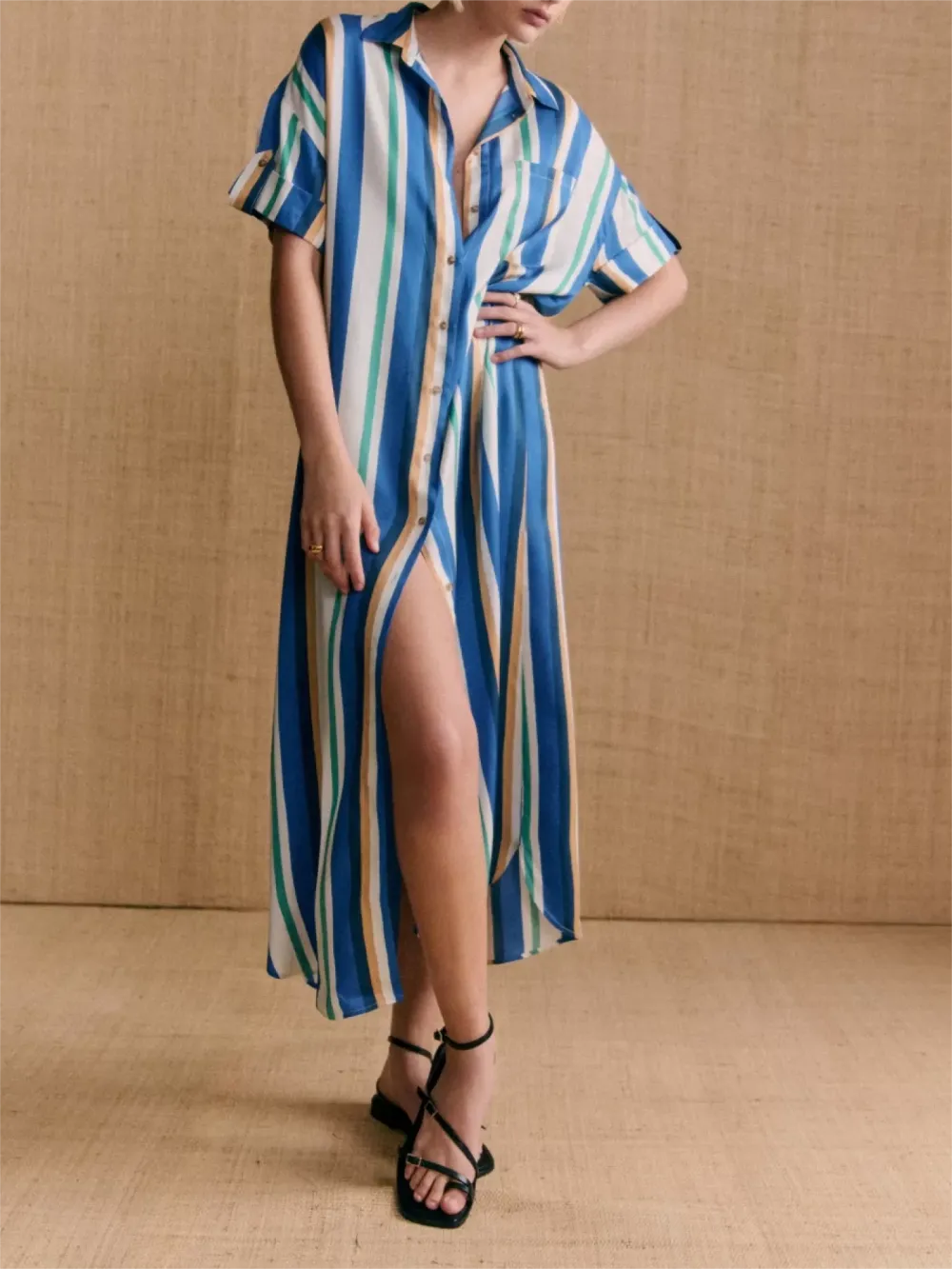 Striped Midi Dress