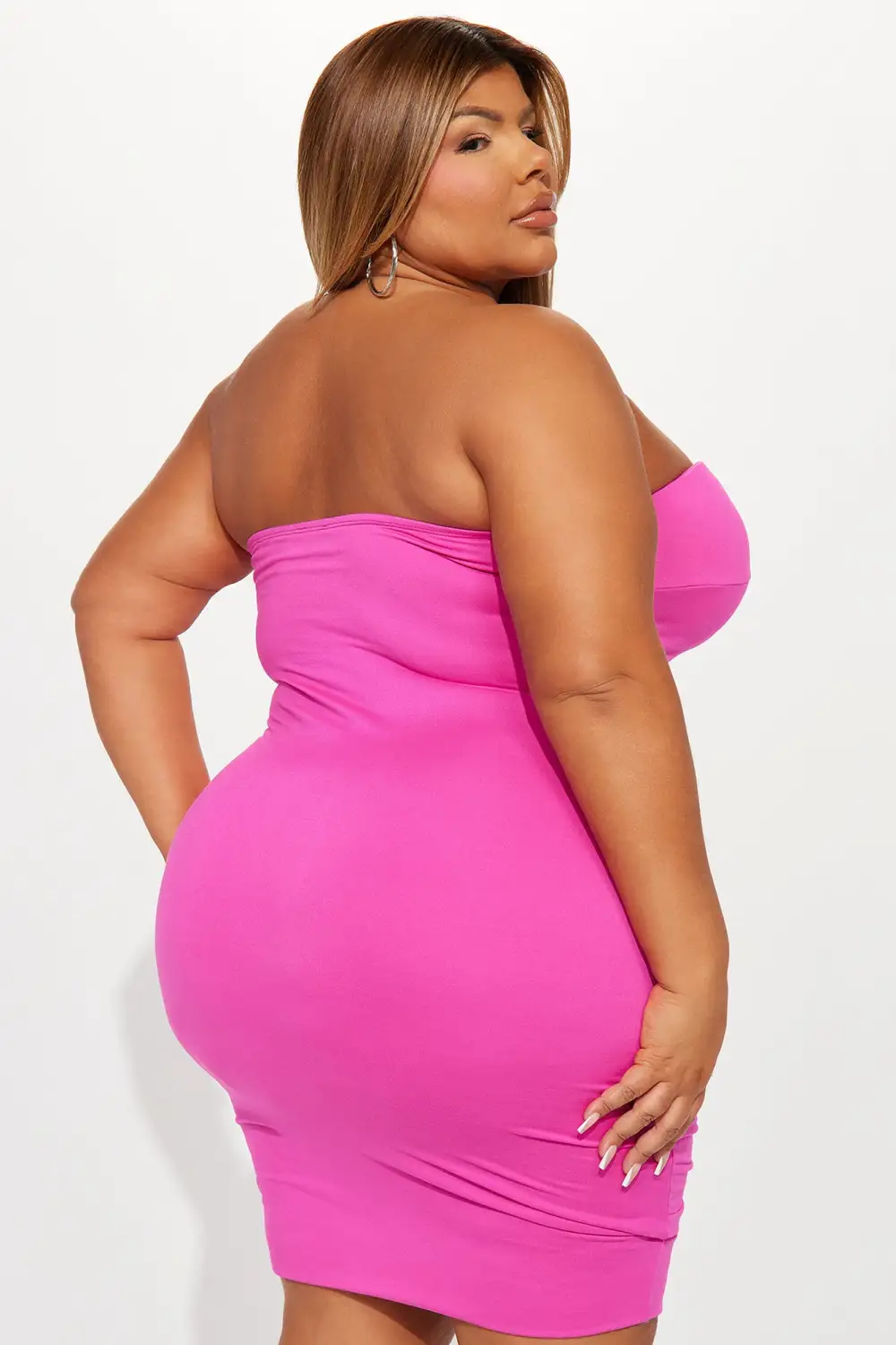 Forever Hot Midi Dress - Hot Pink