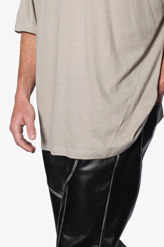 MOCHA BROWN SHEER GAUZE OVERSIZED T-SHIRT