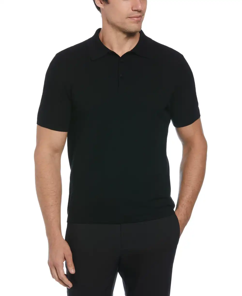 Solid Tech Knit Texture Polo