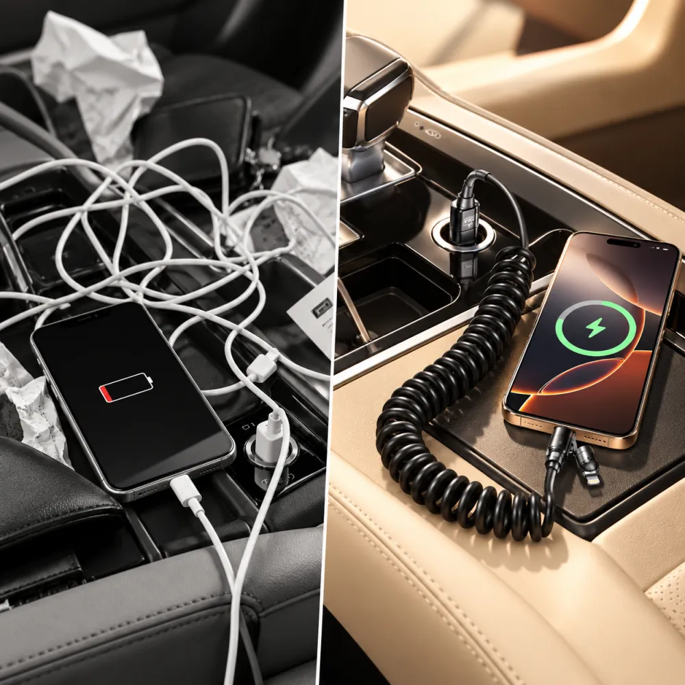 Spring charging cable