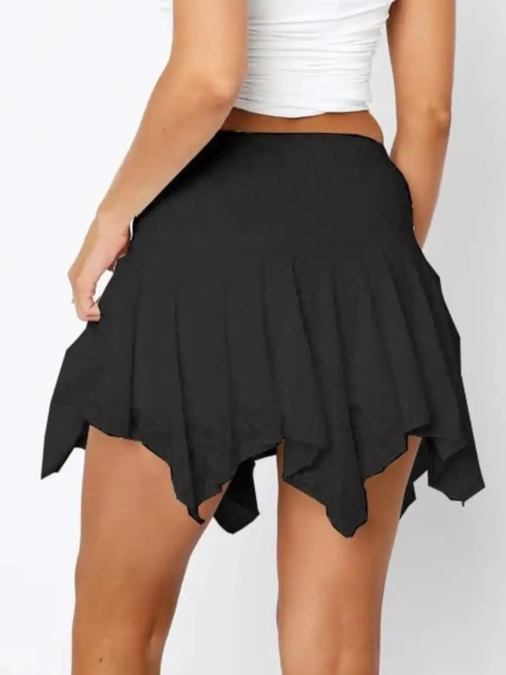 Practical Ruffle Trim Lace Detail Skirt
