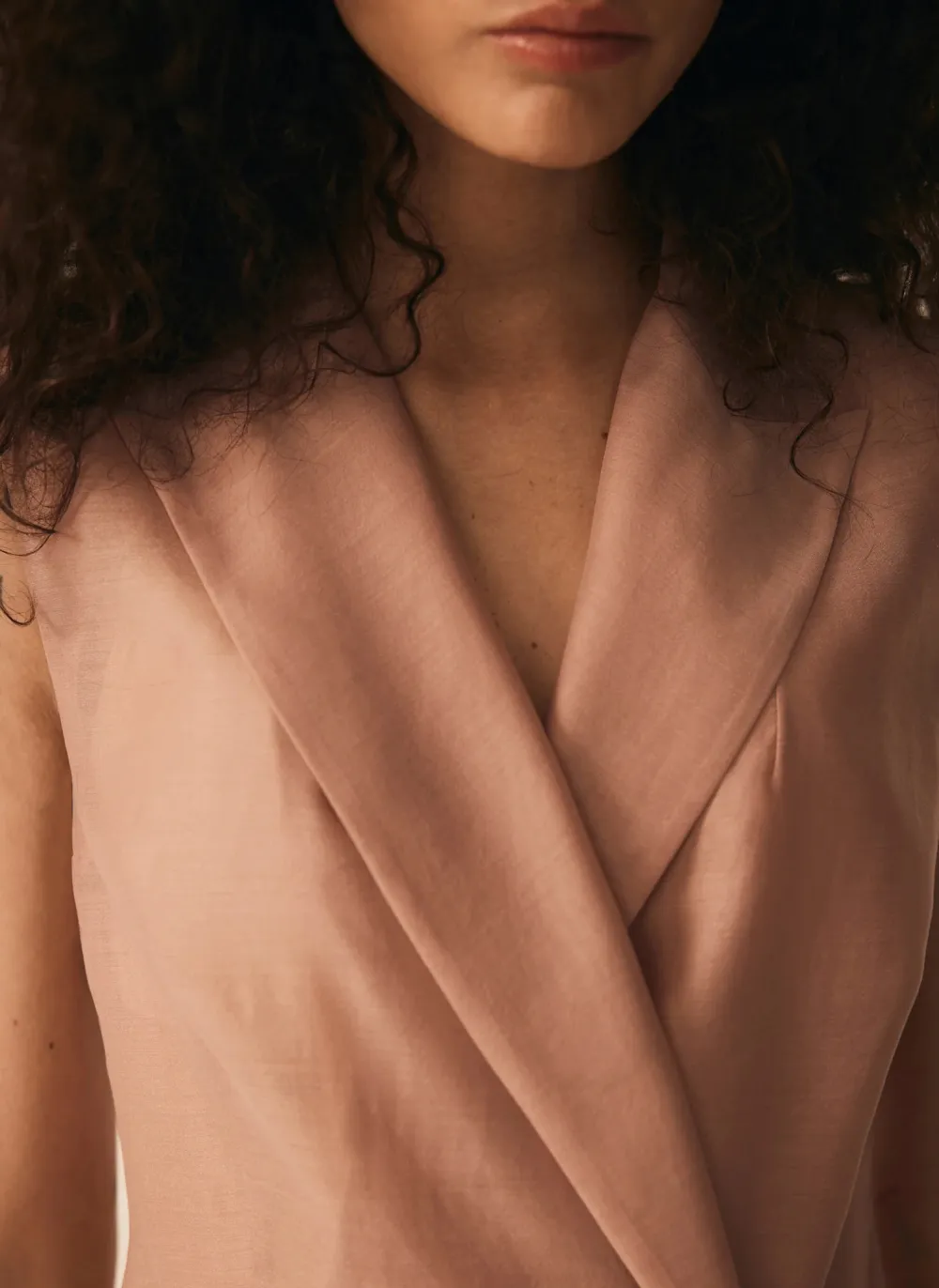 Casual Style Pink Waistcoat