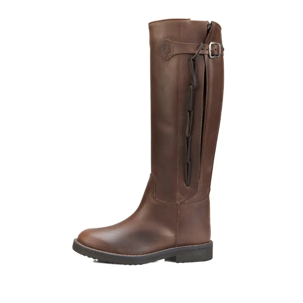 Modern Zip Leather Riding Boots