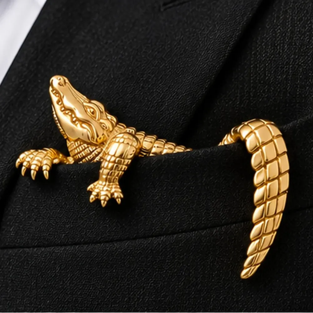 🌟 Luxury Sculpted Animal Brooch – Premium Statement Piece for Suits & Blazers