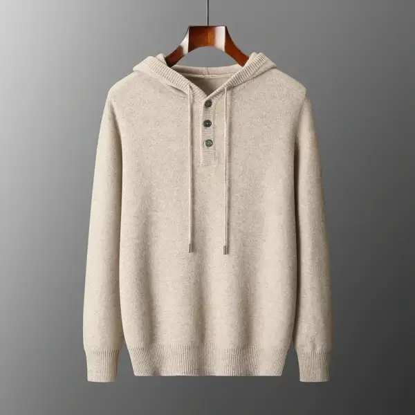Ribbed Merino Hooded Sweater