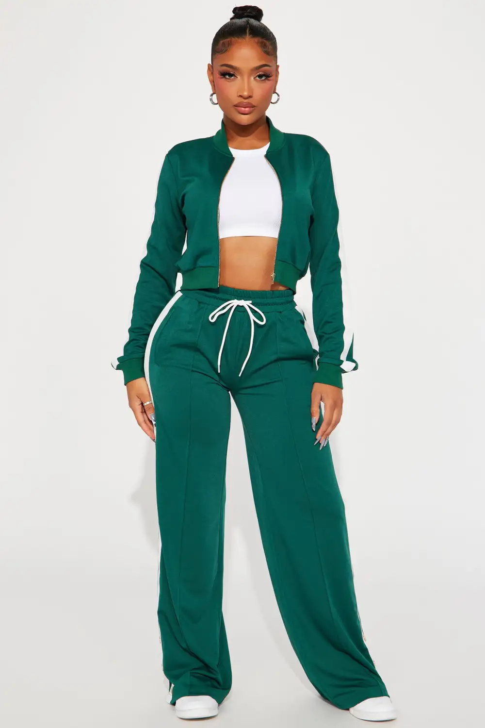 Hanging Out Later Pant Set - Hunter