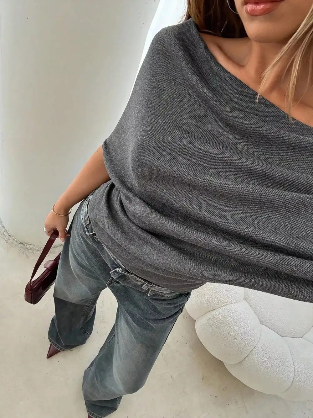 Shoulder Ruched T-Shirt