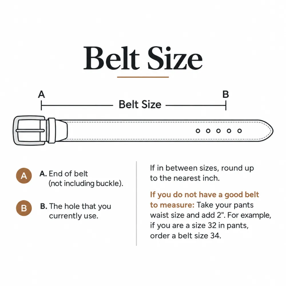 100% Handmade Full-Grain Buffalo Leather Belt – Built to Last