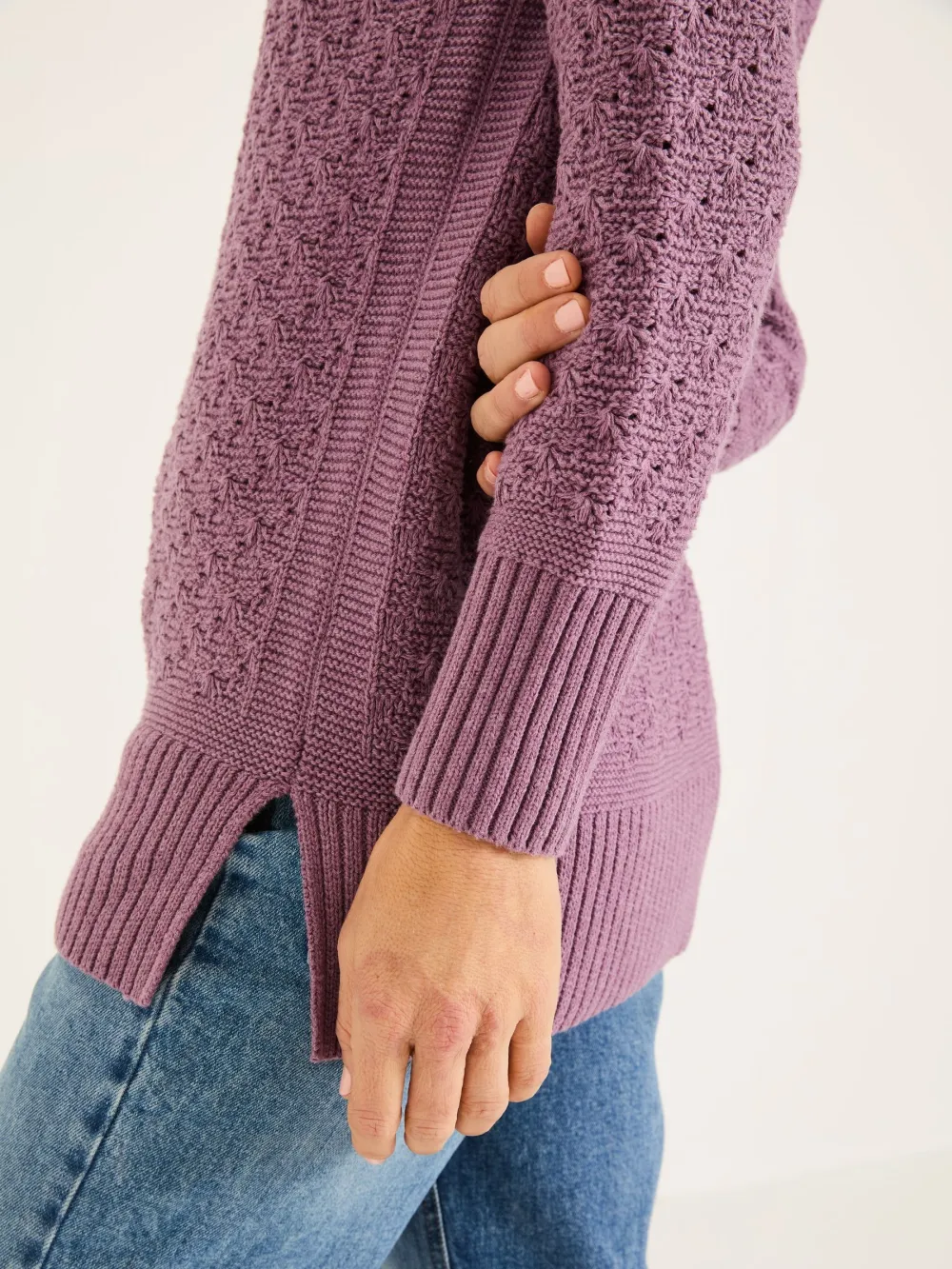 Farryn Purple Farryn Knitted 100% Cotton Knitted Jumper