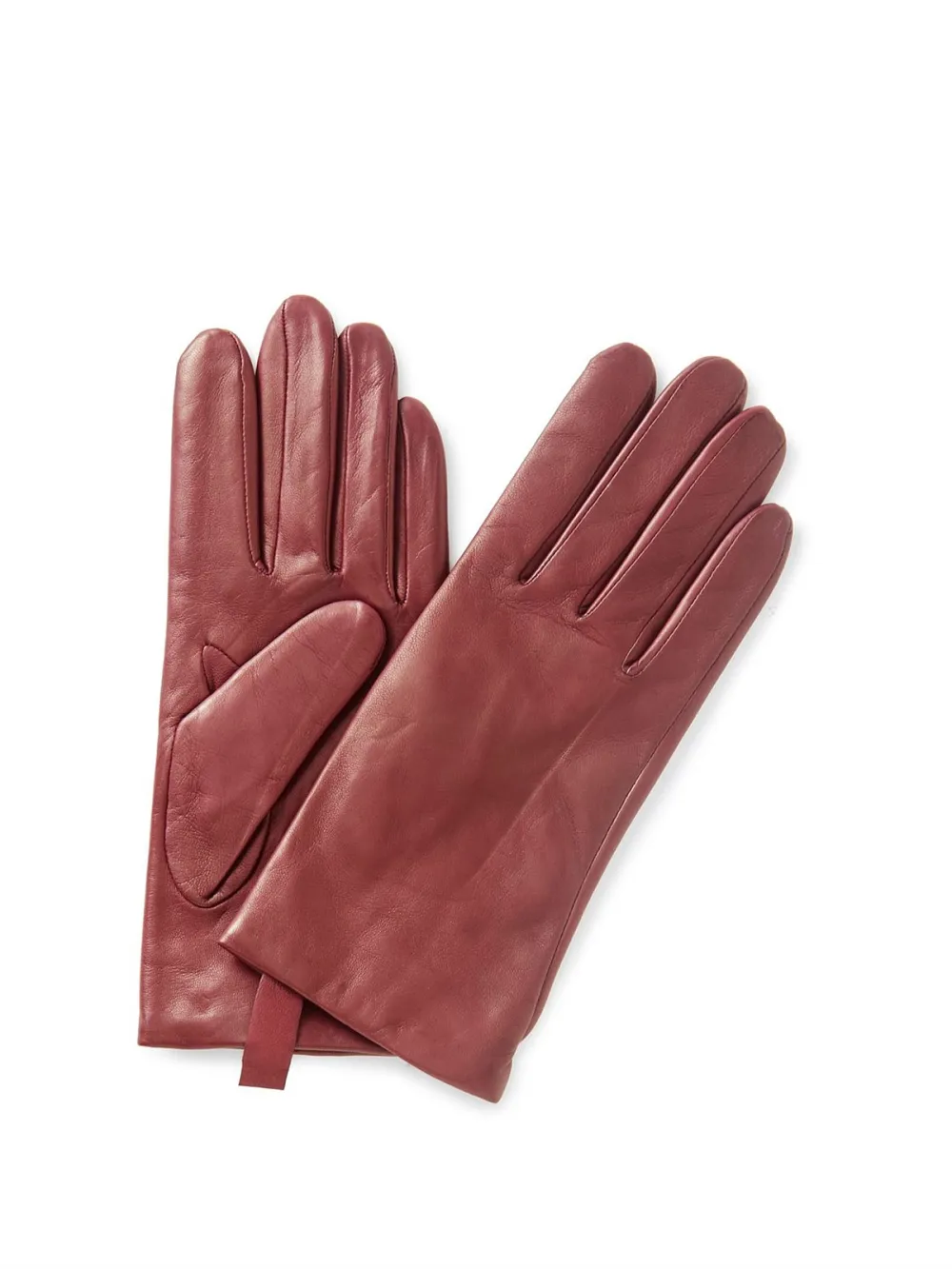 Red Elegant Style Leather Gloves