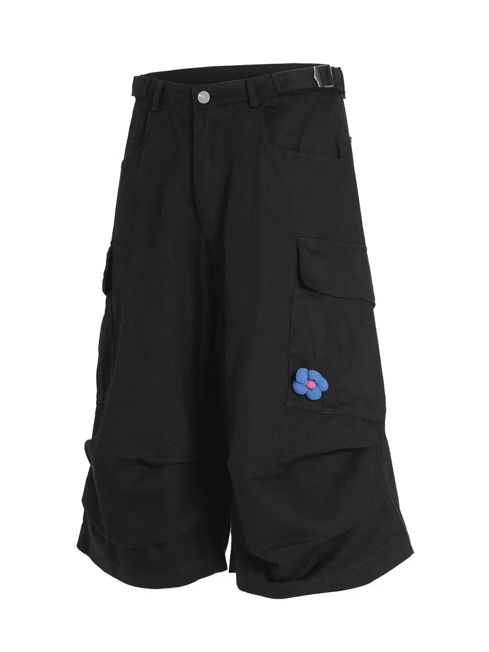 Wide Leg Utility Casual Shorts