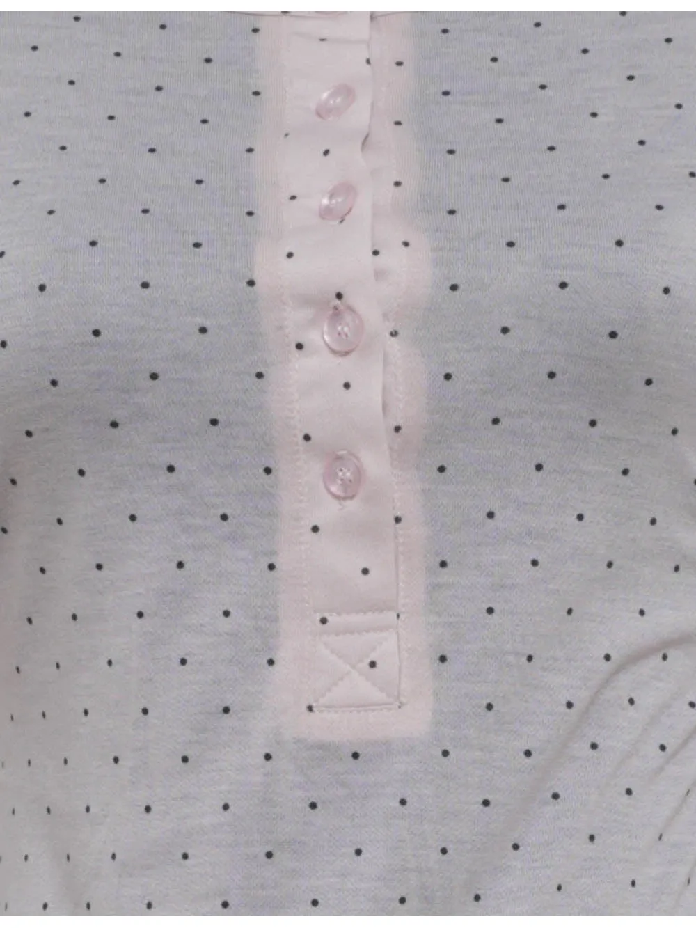 Chic Polka Dot Round Neck Long Sleeves Top