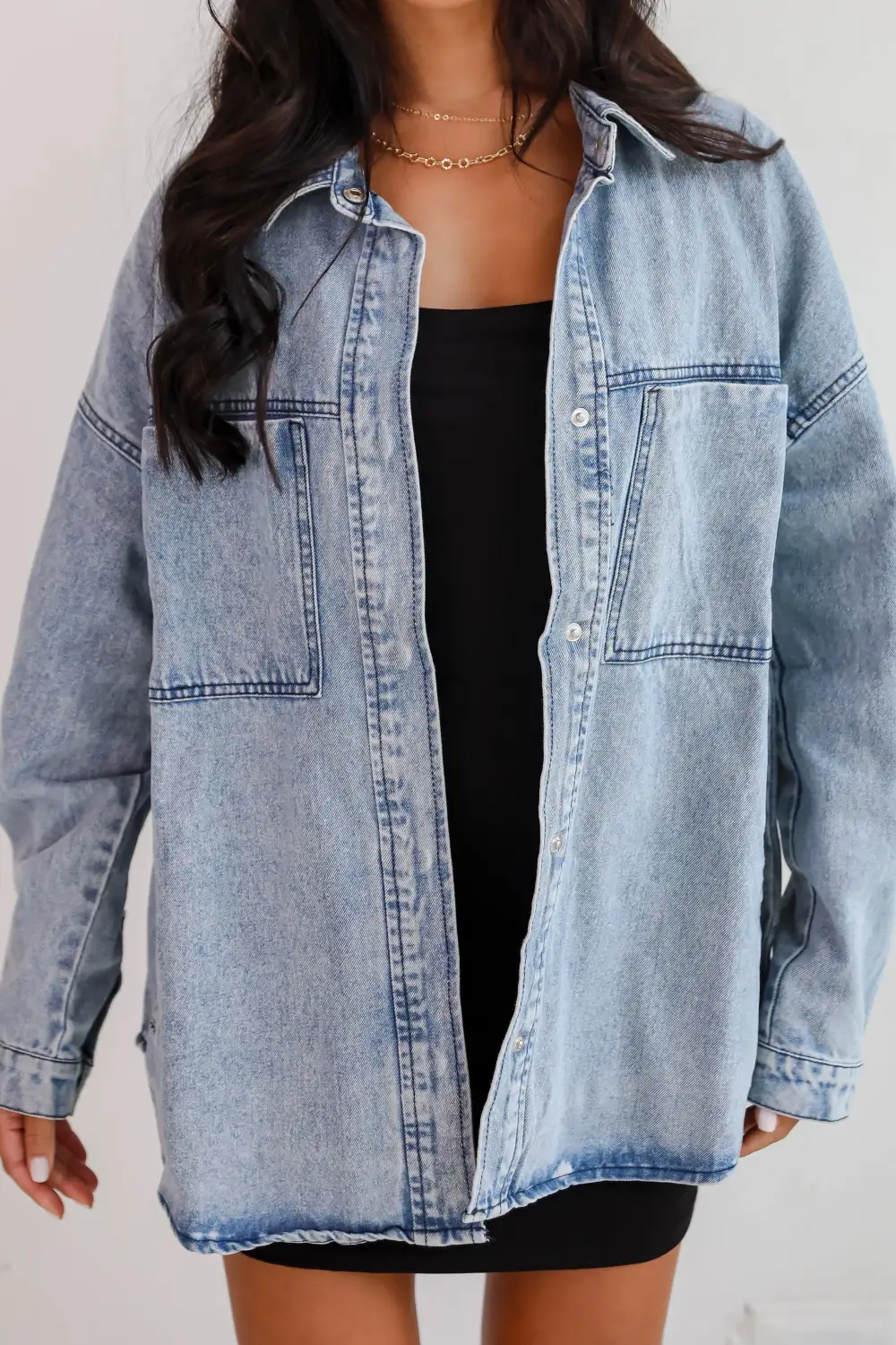 Trending Moment Light Wash Denim Jacket