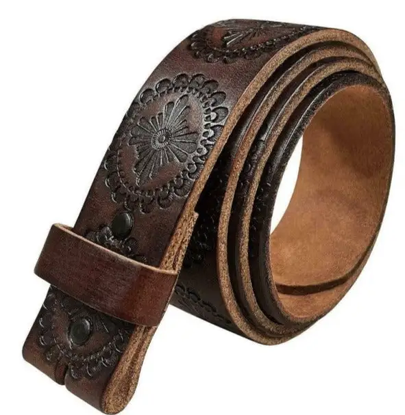 Vertebrae Leather Belt Strap