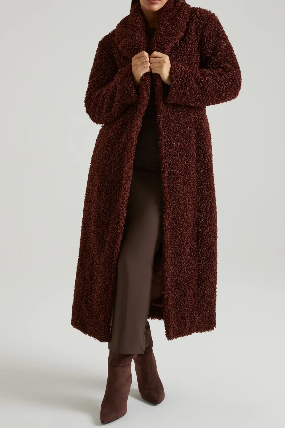Constant Temperature Lambskin Long Warm Coat