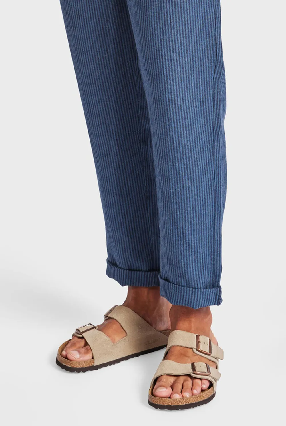 Riviera Linen Pant- Bluegrass/navy